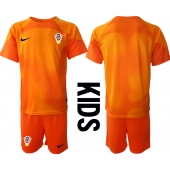 Kroatië Keeper Uit tenue Kids WK 2022 Korte Mouwen (+ broek)