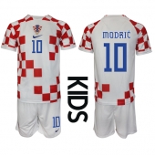 Kroatië Luka Modric #10 Thuis tenue Kids WK 2022 Korte Mouwen (+ broek)