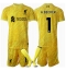 Liverpool Alisson Becker #1 Keeper Derde tenue Kids 2024-25 Korte Mouwen (+ broek)
