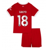Liverpool Cody Gakpo #18 Thuis tenue Kids 2023-24 Korte Mouwen (+ broek)