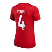 Liverpool Virgil van Dijk #4 Thuis tenue Dames 2023-24 Korte Mouwen