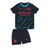 Manchester City Derde tenue Kids 2023-24 Korte Mouwen (+ broek)