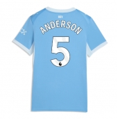 Manchester City Elliot Anderson #5 Thuis tenue Dames 2026-27 Korte Mouwen