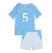 Manchester City Elliot Anderson #5 Thuis tenue Kids 2026-27 Korte Mouwen (+ broek)
