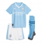 Manchester City Erling Haaland #9 Thuis tenue Kids 2023-24 Korte Mouwen (+ broek)