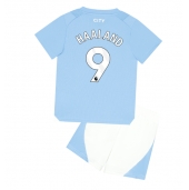 Manchester City Erling Haaland #9 Thuis tenue Kids 2023-24 Korte Mouwen (+ broek)