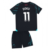 Manchester City Jeremy Doku #11 Derde tenue Kids 2023-24 Korte Mouwen (+ broek)