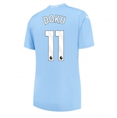 Manchester City Jeremy Doku #11 Thuis tenue Dames 2023-24 Korte Mouwen