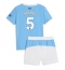 Manchester City John Stones #5 Thuis tenue Kids 2025-26 Korte Mouwen (+ broek)