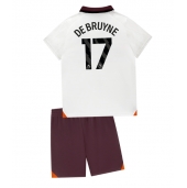 Manchester City Kevin De Bruyne #17 Uit tenue Kids 2023-24 Korte Mouwen (+ broek)