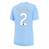 Manchester City Kyle Walker #2 Thuis tenue Dames 2023-24 Korte Mouwen