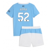 Manchester City Oscar Bobb #52 Thuis tenue Kids 2025-26 Korte Mouwen (+ broek)