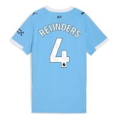 Manchester City Tijjani Reijnders #4 Thuis tenue Dames 2025-26 Korte Mouwen