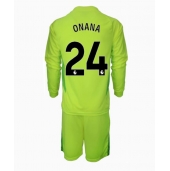 Manchester United Andre Onana #24 Keeper Uit tenue Kids 2024-25 Lange Mouwen (+ broek)