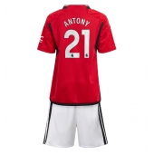 Manchester United Antony #21 Thuis tenue Kids 2023-24 Korte Mouwen (+ broek)