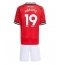 Manchester United Bryan Mbeumo #19 Thuis tenue Kids 2025-26 Korte Mouwen (+ broek)