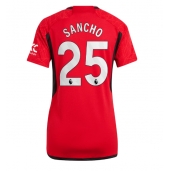 Manchester United Jadon Sancho #25 Thuis tenue Dames 2023-24 Korte Mouwen