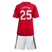 Manchester United Jadon Sancho #25 Thuis tenue Kids 2023-24 Korte Mouwen (+ broek)