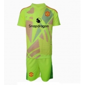 Manchester United Keeper Uit tenue Kids 2024-25 Korte Mouwen (+ broek)