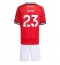Manchester United Luke Shaw #23 Thuis tenue Kids 2025-26 Korte Mouwen (+ broek)