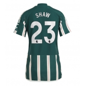Manchester United Luke Shaw #23 Uit tenue Dames 2023-24 Korte Mouwen