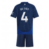 Manchester United Matthijs de Ligt #4 Uit tenue Kids 2024-25 Korte Mouwen (+ broek)