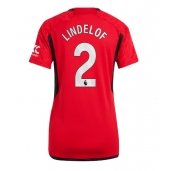 Manchester United Victor Lindelof #2 Thuis tenue Dames 2023-24 Korte Mouwen