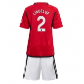 Manchester United Victor Lindelof #2 Thuis tenue Kids 2023-24 Korte Mouwen (+ broek)