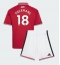 Manchester United Youri Tielemans #18 Thuis tenue Kids 2026-27 Korte Mouwen (+ broek)