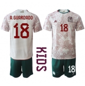 Mexico Andres Guardado #18 Uit tenue Kids WK 2022 Korte Mouwen (+ broek)