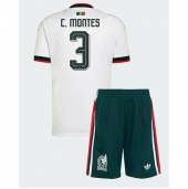 Mexico Cesar Montes #3 Uit tenue Kids WK 2026 Korte Mouwen (+ broek)