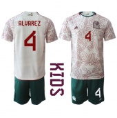 Mexico Edson Alvarez #4 Uit tenue Kids WK 2022 Korte Mouwen (+ broek)