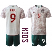 Mexico Raul Jimenez #9 Uit tenue Kids WK 2022 Korte Mouwen (+ broek)