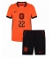 Nederland Denzel Dumfries #22 Thuis tenue Kids WK 2026 Korte Mouwen (+ broek)