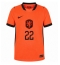 Nederland Denzel Dumfries #22 Thuis tenue WK 2026 Korte Mouwen