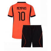 Nederland Memphis Depay #10 Thuis tenue Kids WK 2026 Korte Mouwen (+ broek)