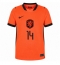 Nederland Tijjani Reijnders #14 Thuis tenue Dames WK 2026 Korte Mouwen