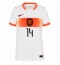 Nederland Tijjani Reijnders #14 Uit tenue Dames WK 2026 Korte Mouwen