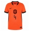 Nederland Virgil van Dijk #4 Thuis tenue Dames WK 2026 Korte Mouwen