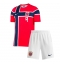 Noorwegen Erling Haaland #9 Thuis tenue Kids WK 2026 Korte Mouwen (+ broek)