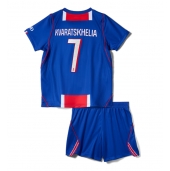 Paris Saint-Germain Khvicha Kvaratskhelia #7 Thuis tenue Kids 2026-27 Korte Mouwen (+ broek)
