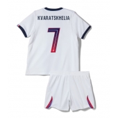 Paris Saint-Germain Khvicha Kvaratskhelia #7 Uit tenue Kids 2026-27 Korte Mouwen (+ broek)