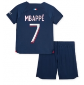 Paris Saint-Germain Kylian Mbappe #7 Thuis tenue Kids 2023-24 Korte Mouwen (+ broek)