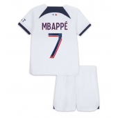 Paris Saint-Germain Kylian Mbappe #7 Uit tenue Kids 2023-24 Korte Mouwen (+ broek)