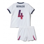 Paris Saint-Germain Lucas Beraldo #4 Uit tenue Kids 2026-27 Korte Mouwen (+ broek)
