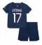 Paris Saint-Germain Vitinha Ferreira #17 Thuis tenue Kids 2023-24 Korte Mouwen (+ broek)