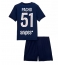 Paris Saint-Germain Willian Pacho #51 Thuis tenue Kids 2025-26 Korte Mouwen (+ broek)