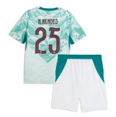 Portugal Nuno Mendes #25 Uit tenue Kids WK 2026 Korte Mouwen (+ broek)