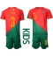 Portugal Pepe #3 Thuis tenue Kids WK 2022 Korte Mouwen (+ broek)