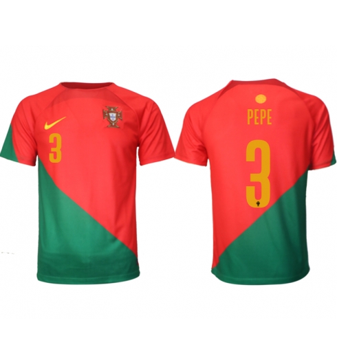 Portugal Pepe #3 Thuis tenue WK 2022 Korte Mouwen